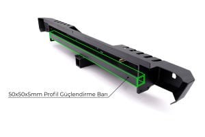 OMSA Mitsubishi L200 Dakar V2 Çelik Arka Tampon Ledli Sensörlü-Sensörsüz 2020-2024 Arası