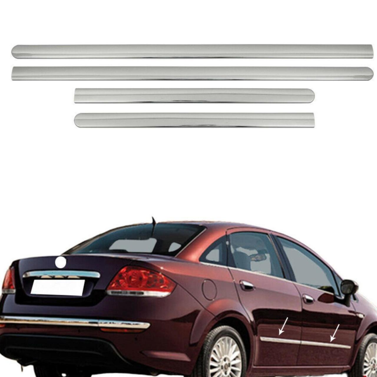 Fiat Linea Krom Kapı Çıtası Takımı 4Prç Paslanmaz Çelik
