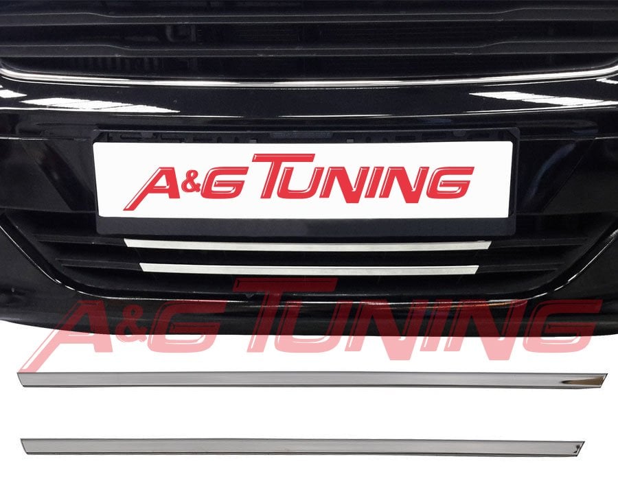 Courier Krom Ön Tampon Çıtası  2Prç 2014 - 2017 Arası Paslanmaz Çelik