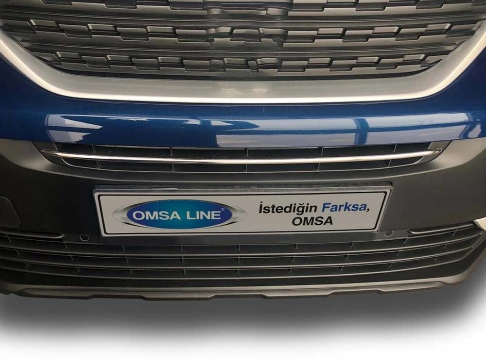 OMSA Peugeot Rifter Krom Ön Panjur Çıtası Plaka Üstü 2019-2024 Arası