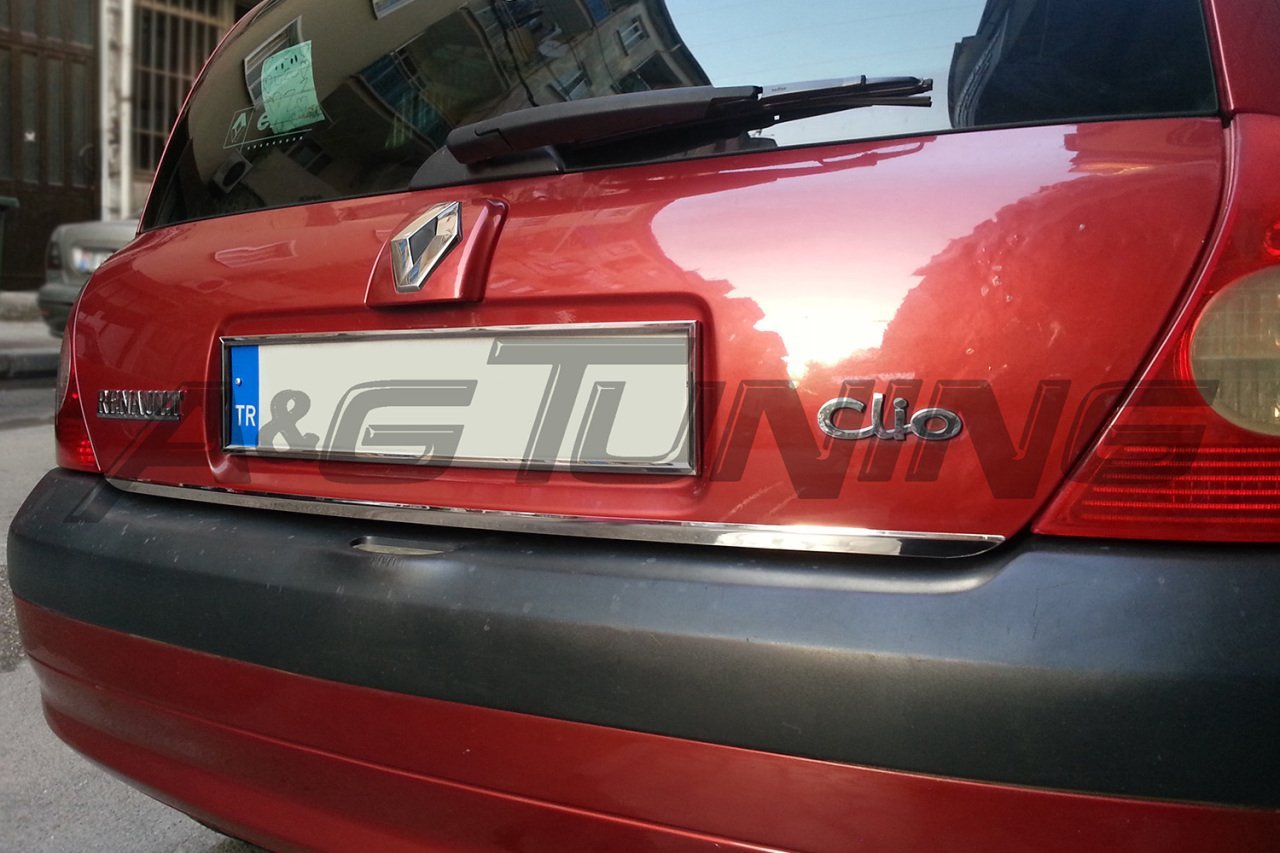 Renault Clio 2 HB Krom Bagaj Alt Çıta Formlu 1999-2006 arası Paslanmaz Çelik