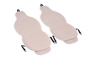 Universal Kapitone Oto Koltuk Minderi Cepli 2 Parça Bej