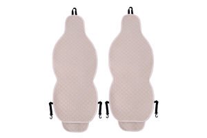 Universal Kapitone Oto Koltuk Minderi Cepli 2 Parça Bej