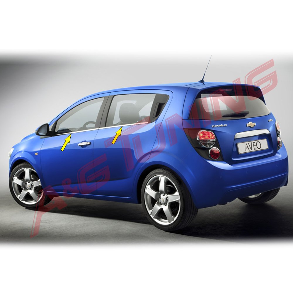 Chevrolet Aveo HB Krom Cam Çıtası 2011 Üzeri Paslanmaz Çelik