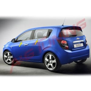 Chevrolet Aveo HB Krom Cam Çıtası 2011 Üzeri Paslanmaz Çelik