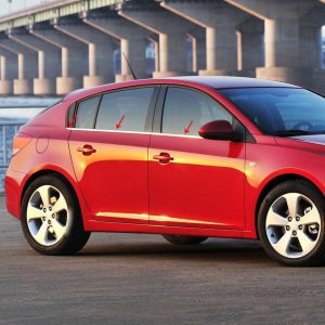 Chevrolet Cruze HB Krom Cam Çıtası Takımı 6 Prç Paslanmaz Çelik