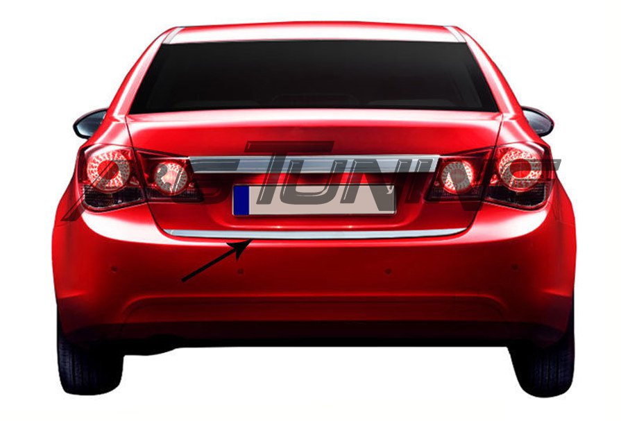 Chevrolet Cruze SEDAN Krom Bagaj Alt Çıta Formlu Paslanmaz Çelik