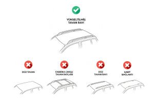Toyota Proace Verso Ara Atkı Bold Bar Gri 2 Parça 110-132cm 2016 ve Sonrası