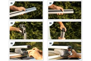 Universal Bold Bar V2 Ara Atkı Gri 138 cm 2 Parça