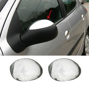 Citroen C3 Krom Ayna Kapağı Tk 2002-2009 Paslanmaz Çelik