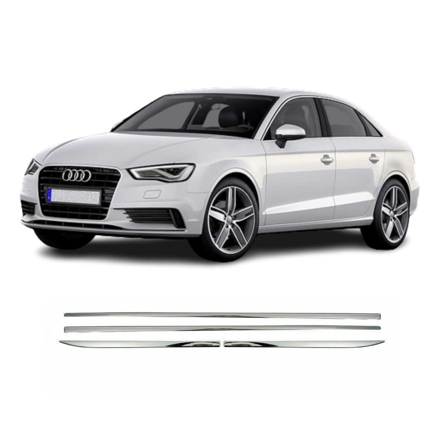 Audi A3 HB/SD Krom Kapı Çıtası (4prç) 2012-2020 Arası Paslanmaz Çelik