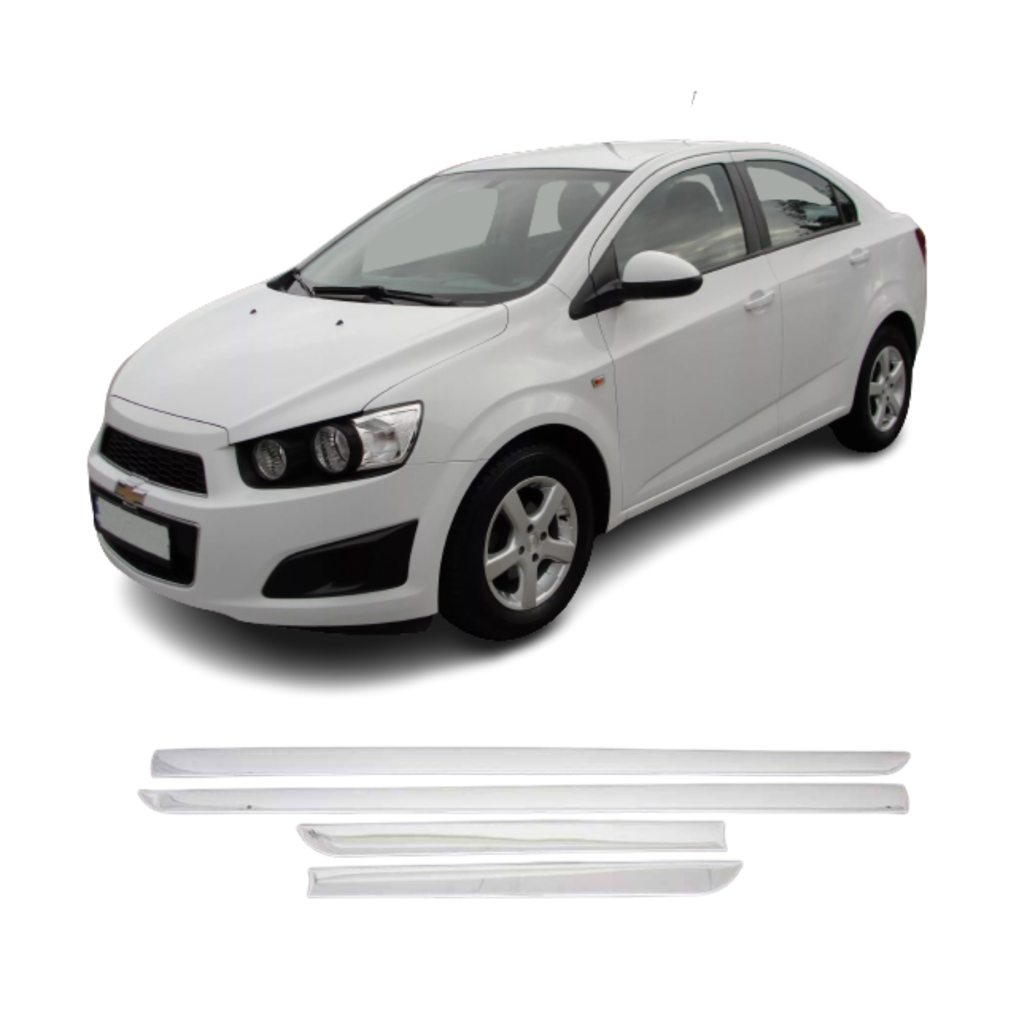 Chevrolet Aveo Sedan Krom Yan Kapı Çıtası 2011 Ve Üzeri Paslanmaz Çelik