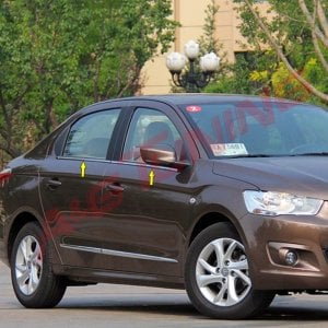 Citroen Elysee Krom Cam Çıtası 2012 Üzeri 4Prç Paslanmaz Çelik
