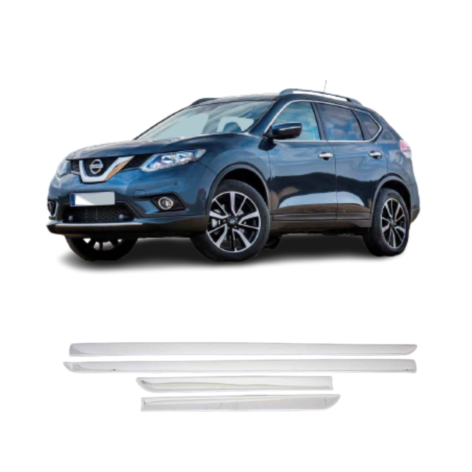 Nissan X-Trail Krom Yan Kapı Çıtası 2014 Ve Üzeri Paslanmaz Çelik